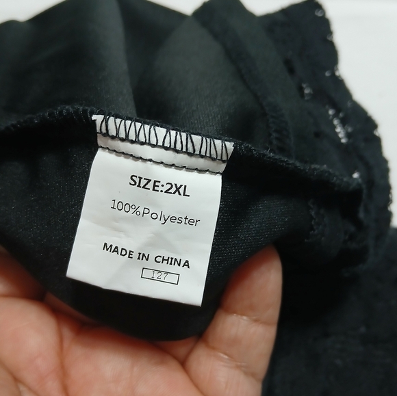 Royal + Reese Elegant Black Lace Women's Top - Picture 7 of 10